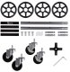 Geko Stojak mobilny na koła 100kg 3