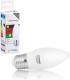 Whitenergy Żarówka LED 10 x SMD 2835, C37, E27, 5W, ciepła biała, mleczna (10393) 1