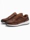 Męskie buty sportowe sneakersy ze skóry ekologicznej  brązowe V1 OM-FOSL-0181 44 2