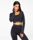 Longsleeve sportowy damski Yasmine Carpatree czarny top r L 2