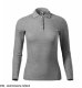 Pique Polo LS - ADLER - Pique Polo LS - Koszulka polo damska, 200 g/m2, 65 % bawełna, 35 % poliester, 85 % bawełna, 15 % - ciemnoszary melanż M 1
