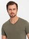 Zestaw męskich bawełnianych t-shirtów V-neck BASIC  czarny/granatowy/ciemnooliwkowy V7 OM-TSBS-0233 XL 4