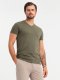 Zestaw męskich bawełnianych t-shirtów V-neck BASIC  czarny/granatowy/ciemnooliwkowy V7 OM-TSBS-0233 XL 5