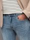 Męskie spodnie jeansowe CARROT FIT z ozdobnymi zaszewkami  jasnoniebieskie V1 OM-PADP-0227 M 5