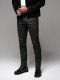 Męskie woskowane spodnie jeansowe SLIM FIT  czarne V3 OM-PADP-0149 S 1