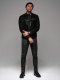 Męskie woskowane spodnie jeansowe SLIM FIT  czarne V3 OM-PADP-0149 S 1