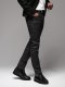 Męskie woskowane spodnie jeansowe SLIM FIT  czarne V3 OM-PADP-0149 S 2