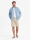 Szorty męskie ze strukturalnej dzianiny SLIM FIT  piaskowe V3 OM-SRCS-0169 XXL 1