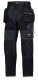 Snickers arbejdsbuks str. 48 - sort stretch m/hylsterlommer - 6902 4