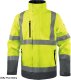 TRACK - kurtka ostrzegawcza ocieplana z poliestru powlekanego PU 4 kieszenie. tkanina pikowana, poliester ripstop - żółty fluo-szary 4XL 1