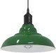 Lampa wisząca vidaXL Lampa wisząca z regulacją wysokości E27 połysk zielony metal 1