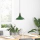 Lampa wisząca vidaXL Lampa wisząca z regulacją wysokości E27 połysk zielony metal 2