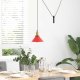 Lampa wisząca vidaXL Lampa wisząca z regulacją wysokości E27 połysk czerwony 3
