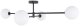 Tk Lighting Sarius 4735 plafon lampa sufitowa 4x6W G9 czarny/biały 1