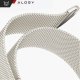 Pasek stalowy Alogy bransoleta do Apple Watch 42/44/45/49mm stal nierdzewna Księżycowa Poświata 5