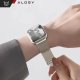Pasek stalowy Alogy bransoleta do Apple Watch 42/44/45/49mm stal nierdzewna Księżycowa Poświata 9
