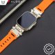 Pasek bransoleta Alogy Luxury Metal + TPU Band do Apple Watch 42/44/45/49mm Orange 2