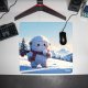 PODKŁADKA POD KLAWIATURĘ Śnieżny Yeti 50x50 TILT Gamingowa Na biurko XL 3