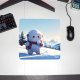 DUŻA PODKŁADKA POD MYSZKĘ Śnieżny Yeti 30x30 TILT Wytrzymała Prezent 2