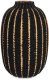 Wazon Szklany Czarno-złoty 23x15x15 1
