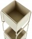 Beliani Stojak na kwiaty COTINUS Metal 20 cm Beżowy 5