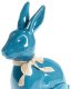 Beliani Figurka dekoracyjna Królik JAMBLES Ceramika Niebieski 2