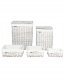 Beliani Zestaw 5 koszy wiklinowych biały ELLA 1