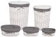 Beliani Zestaw 5 koszy wiklinowych szary VAKARI 1