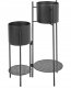 Beliani Stojak na kwiaty ULMUS Metal 58 cm Czarny 1