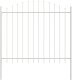 vidaXL Panel ogrodzeniowy z kolcem Zestaw 8 Biały Metalowy 170 x 165 cm 4