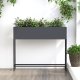 Donica vidaXL Antracytowa Metalowa 100 x 26 x 82 cm Wstawki dekoracyjne 1