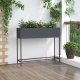 Donica vidaXL Antracytowa Metalowa 100 x 26 x 82 cm Wstawki dekoracyjne 4