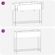Donica vidaXL Antracytowa Metalowa 100 x 26 x 82 cm Wstawki dekoracyjne 10