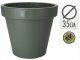 Doniczka ogrodowa okrągła zielona gładka dekoracyjna 35 x 31 cm 2