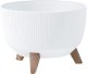 4Living Gėlių vazonas "Roma Line" su kojelėmis 47 cm, baltas 1