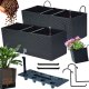 2x Doniczka balkonowa 51cm + uchwyty / haki, nawadniacz Skrzynka na balkon + keramzyt 5l 1