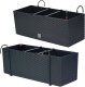 2x Doniczka balkonowa 51cm + uchwyty / haki, nawadniacz Skrzynka na balkon + keramzyt 5l 4