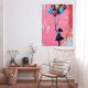 OBRAZ ABSTRAKCJA BANKSY DZIEWCZYNKA DO SYPIALNI SALONU NA PŁÓTNIE 60x40 2