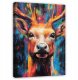 OBRAZ ABSTRAKCJA JELEŃ KOLOROWY DO SYPIALNI SALONU KUCHNI NA PŁÓTNIE 60x40 1