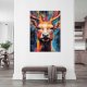 OBRAZ ABSTRAKCJA JELEŃ KOLOROWY DO SYPIALNI SALONU KUCHNI NA PŁÓTNIE 60x40 2