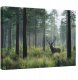 OBRAZ DO SYPIALNI SALONU KUCHNI JELEŃ NATURA LAS NA PŁÓTNIE ŚCIANĘ 120x80 1
