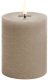 Uyuni - LED pillar melted candle - Sandstone Rustic - 7,8x10 cm(UL-PI-SAM78010) 1