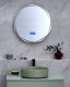 Lustro Beliani Lustro łazienkowe LED TANAY 60 cm 60 cm Wbudowany głośnik Bluetooth Srebrny 13