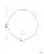 Lustro Beliani Lustro łazienkowe LED TANAY 60 cm 60 cm Wbudowany głośnik Bluetooth Srebrny 3