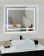 Lustro Beliani Lustro łazienkowe LED PRENOIS 80 cm 60 cm Srebrny 2