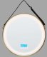 Lustro Beliani Lustro łazienkowe LED DAROIS 60 cm 60 cm Wbudowany głośnik Bluetooth Złoty 6