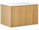 Beliani Wisząca szafka pod umywalkę BEXTI 80 cm 52 cm 50 cm Jasnobrązowy 1