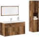 vidaXL 3-częściowy zestaw mebli łazienkowych, kolor starego drewna 1