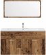 vidaXL 3-częściowy zestaw mebli łazienkowych, kolor starego drewna 6