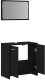 vidaXL Szafka łazienkowa z lustrem, czarny dąb materiał drewnopochodny 5